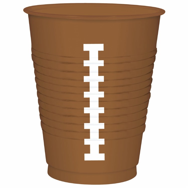 Football Plastic 16oz Cups 25pk