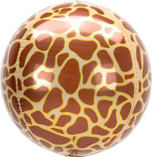 Jungle, Safari • Giraffe Print ORBZ • Jumbo 15" Mylar Helium Balloon
