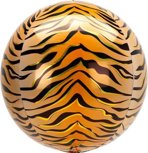 Jungle, Safari • Tiger Print ORBZ • Jumbo 15" Mylar Helium Balloon