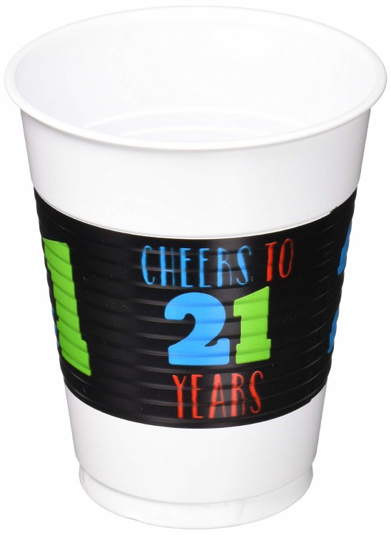 21st Brilliant Bday 16oz Cups 25ct