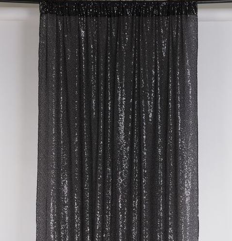 Backdrop Curtain Sequin Black