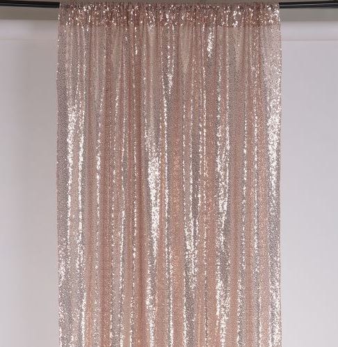 Backdrop Curtain Sequin Rose Gold