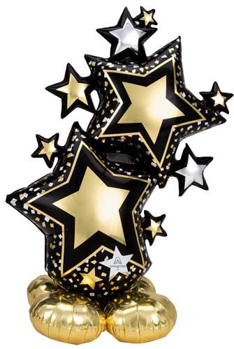 Star Cluster, Airloonz • Mega Jumno 59" Freestanding Mylar Air-Filled Balloon