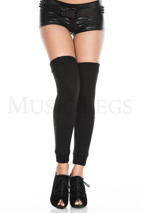 Thigh Hi Leg Warmers Black