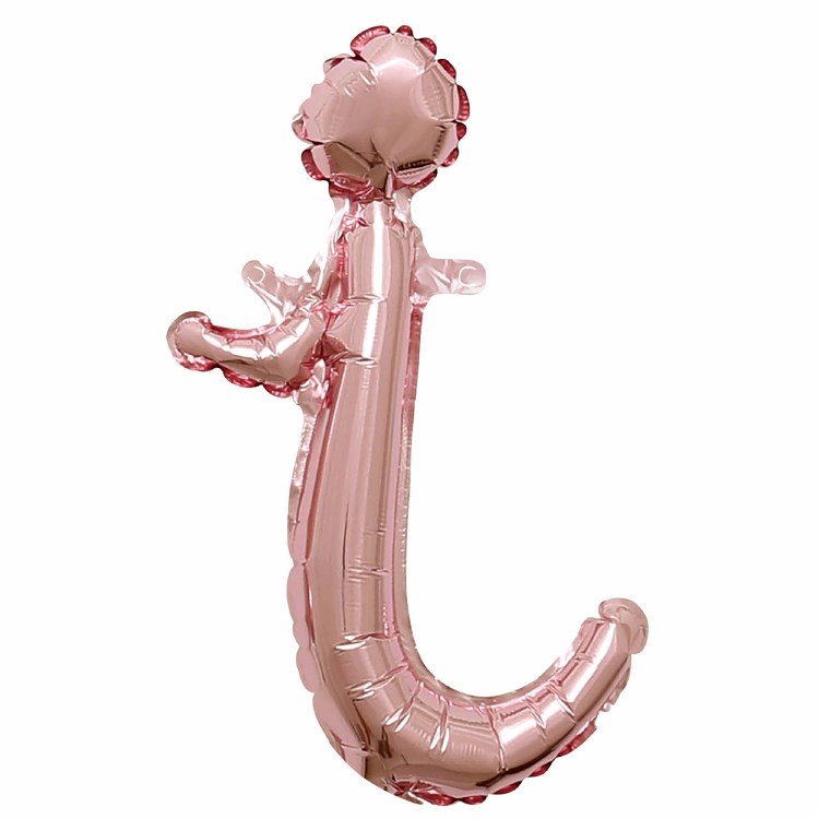 Mini 16" Air-Fill Only Letter Mylar Balloon • Rose Gold Script I