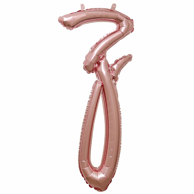 Mini 16" Air-Fill Only Letter Mylar Balloon • Rose Gold Script Z