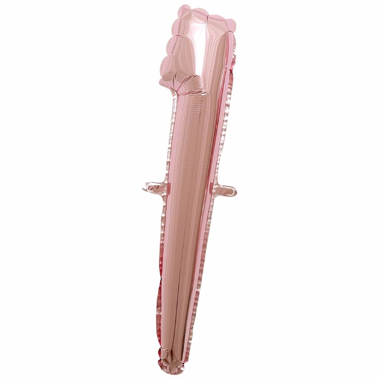 Mini 16" Air-Fill Only Number Mylar Balloon • Rose Gold Script 1