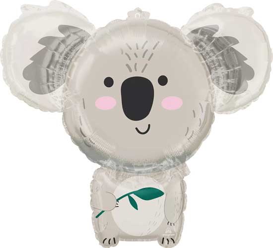 Jungle, Safari • Koala Shape • Jumbo 28" Mylar Helium Balloon