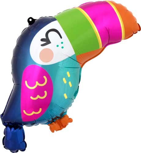 Jungle, Safari • Toucan, Tropical Shape • Jumbo 27" Mylar Helium Balloon