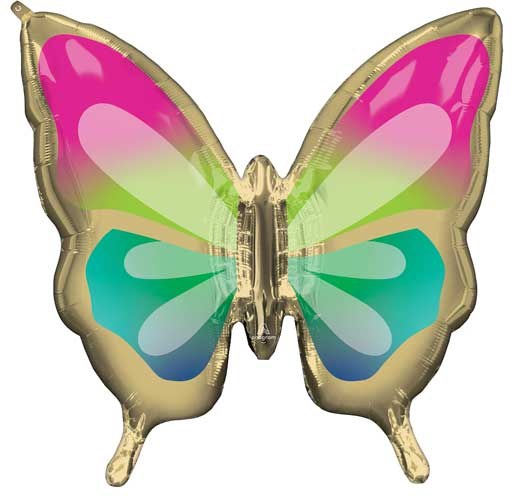 Butterfly, Tropical Shape • Jumbo 30" Mylar Helium Balloon