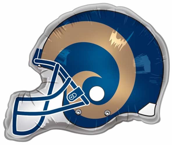 Sports, Football Rams Helmet Shape • Jumbo 21" Mylar Helium Balloon