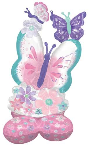 Butterfly, Airloonz Shape • Mega Jumbo 43" Freestanding Mylar Air-Fill Balloon