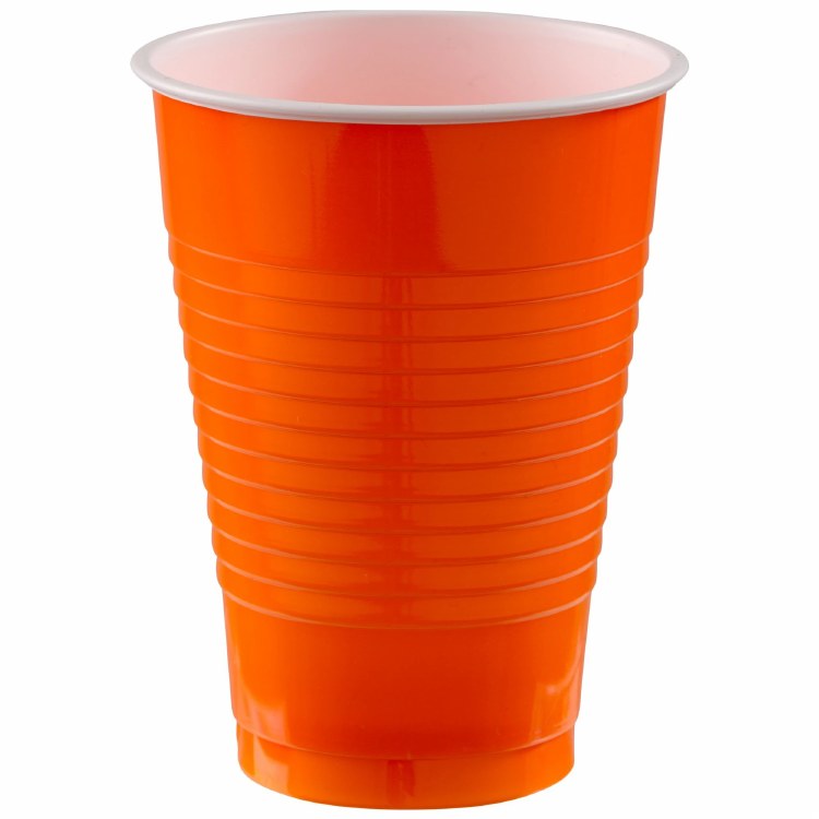 Orange Peel 12oz Plastic Cups 20ct