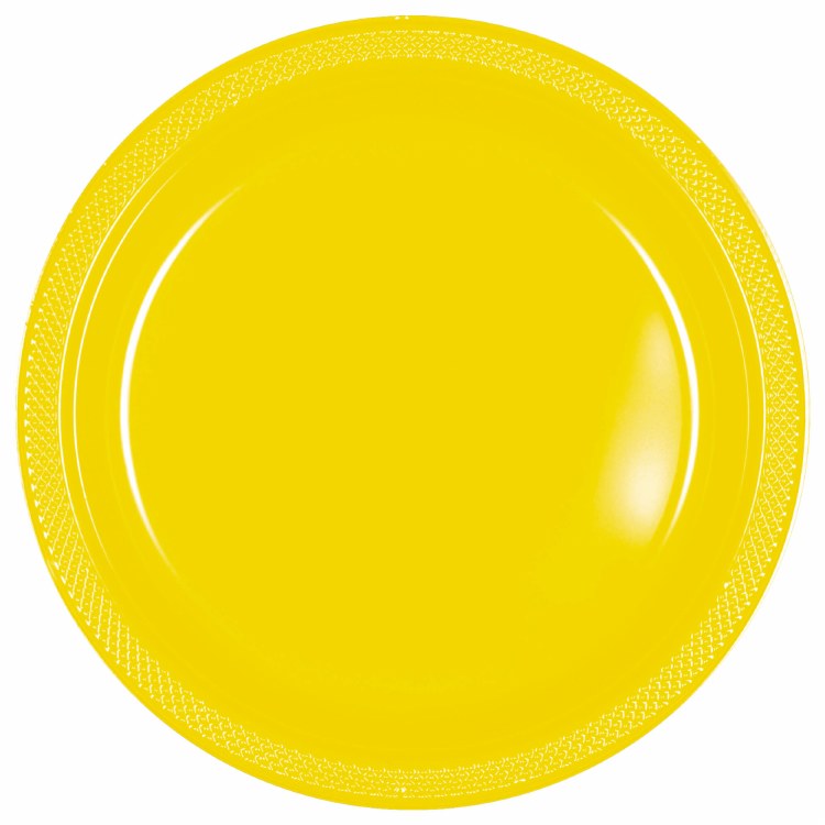 Yellow Sunshine 7in Plastic Plates 20ct