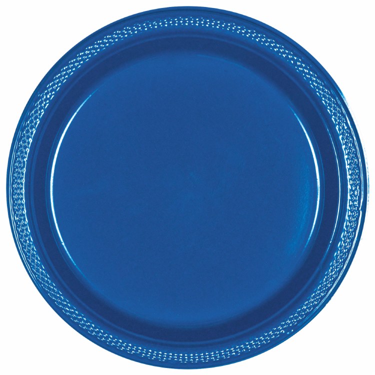 Bright Royal Blue 7in Plastic Plates 20ct