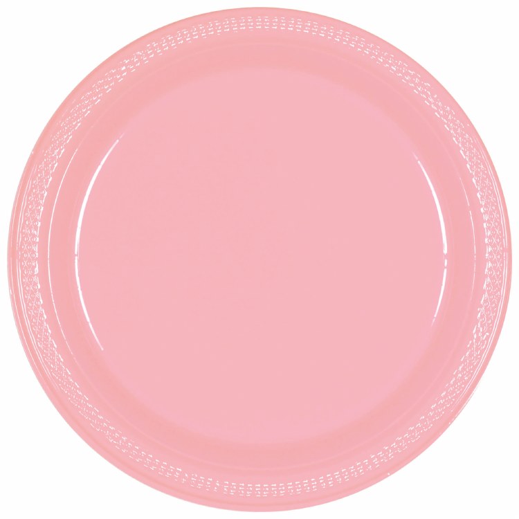 New Pink 7in Plastic Plates 20ct