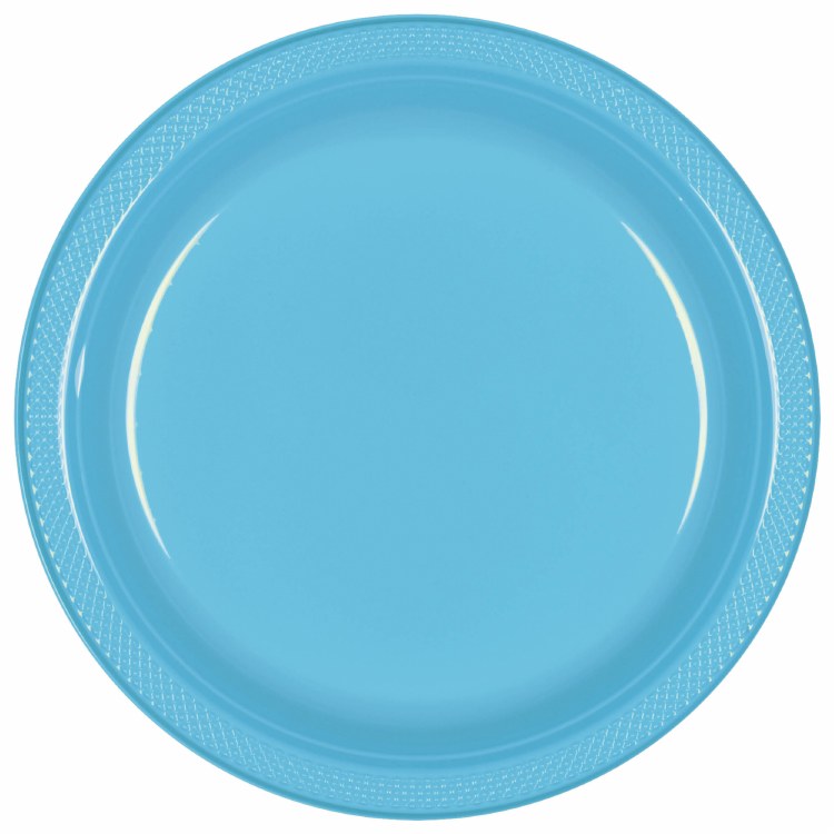 Caribbean Blue 7in Plastic Plates 20ct