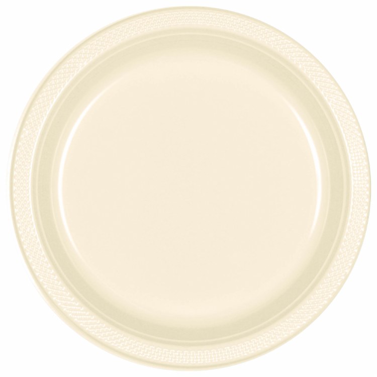 Vanilla Creme 7in Plastic Plates 20ct