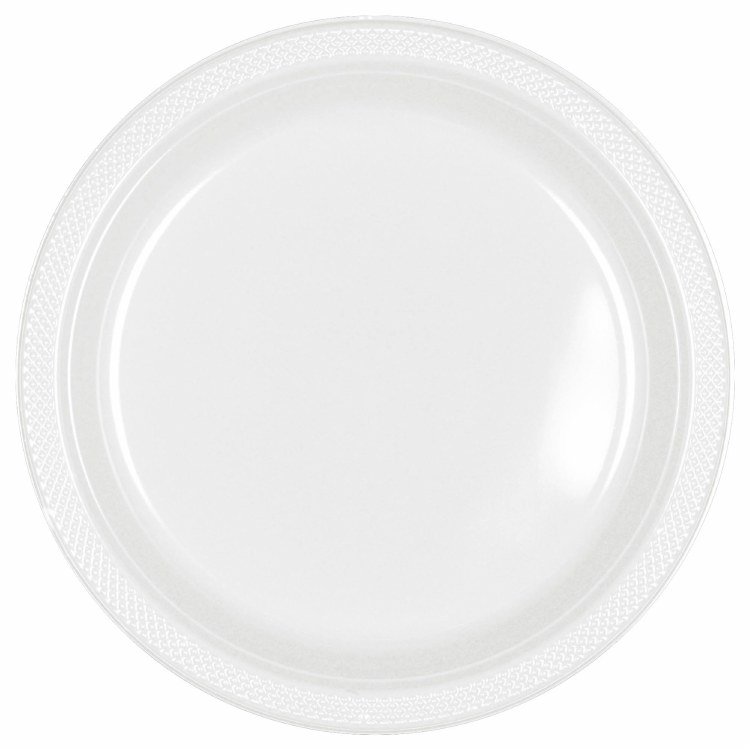Frosty White 7in Plastic Plates 20ct