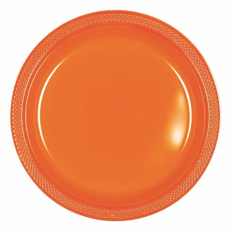 Orange Peel 10in Plastic Plates 20ct