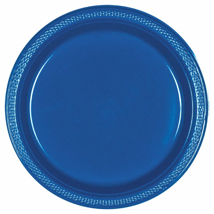 Bright Royal Blue 10in Plastic Plates 20ct