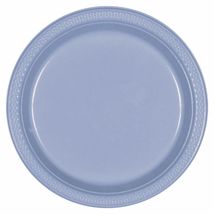Pastel Blue 10in Plastic Plates 20ct