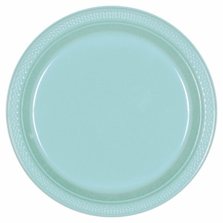 Robins Egg Blue 10in Plastic Plates 20ct