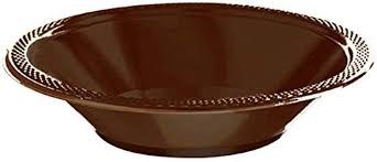 Chocolate Brown 12oz Plastic Bowls 20ct