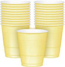Lt Yellow 12oz Plastic Cups 20ct