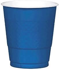 Navy Flag Blue 12oz Plastic Cups 20ct