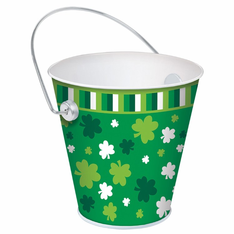 4in. Shamrock Decorative Metal Bucket