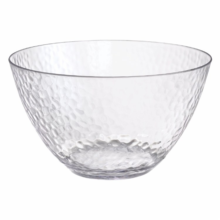 Clear Hammered Lg Bowl 4.5Qt