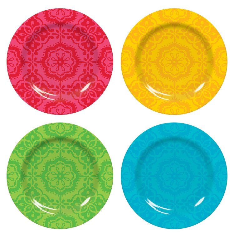 Let's Fiesta Plt Melamine 4pk