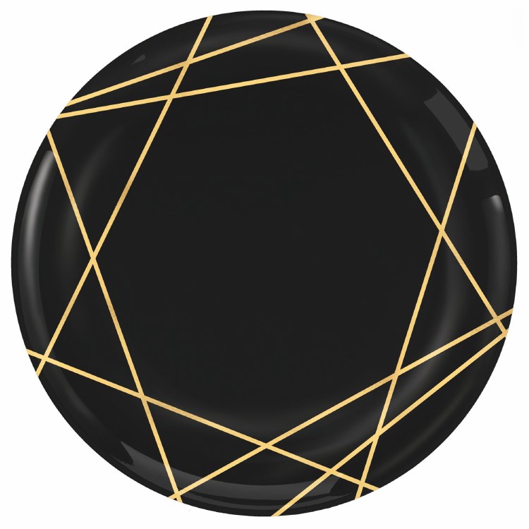 Plate 7.5" Gold Geo