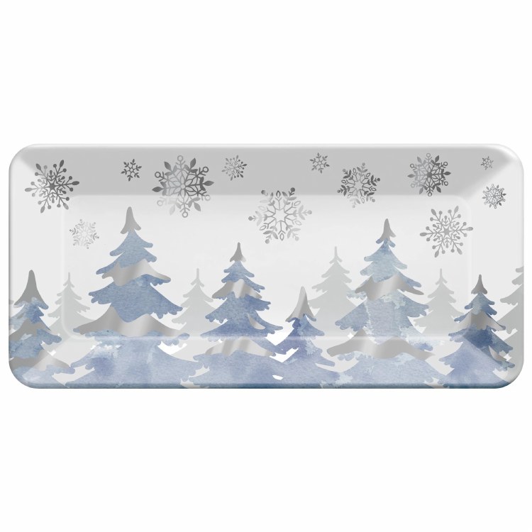 Winter Snowflake Melamine Platter
