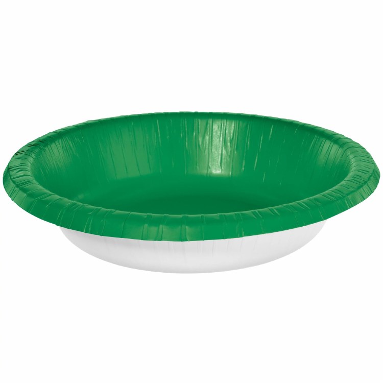 Festive Green 20 oz Paper Bowl