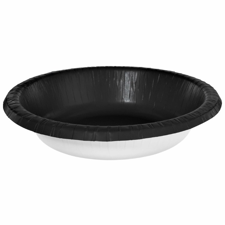 Jet Black 12oz Plastic Bowls 20ct