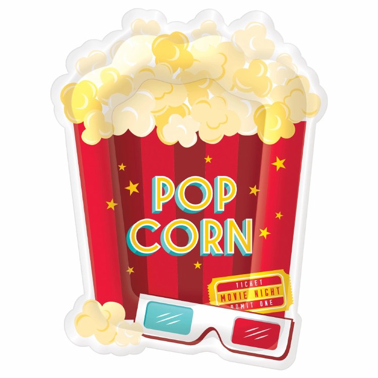 Movie Night Popcorn Plates