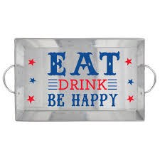 Serving Tray Patriotic Metal