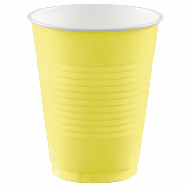 Light Yellow 18oz Plastic Cups