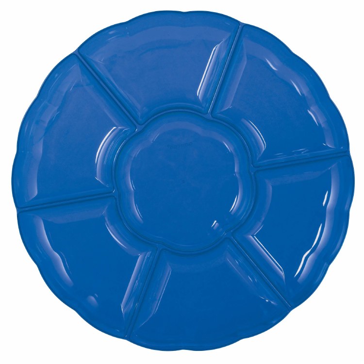 Compartment Tray Chip/Dip Blue
