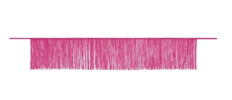 Fabric Fringe Banner Pink 5ft