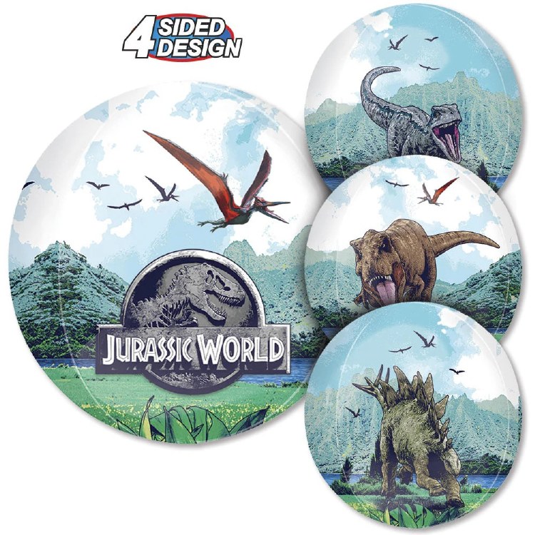 Dinosaur, Jurassic World ORBZ Sphere • Jumbo 16" Mylar Helium Balloon
