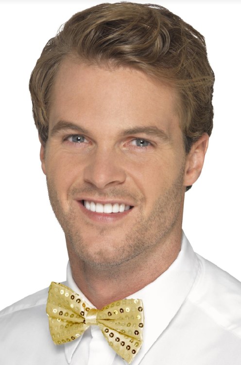 Bow Tie Gold Sequin
