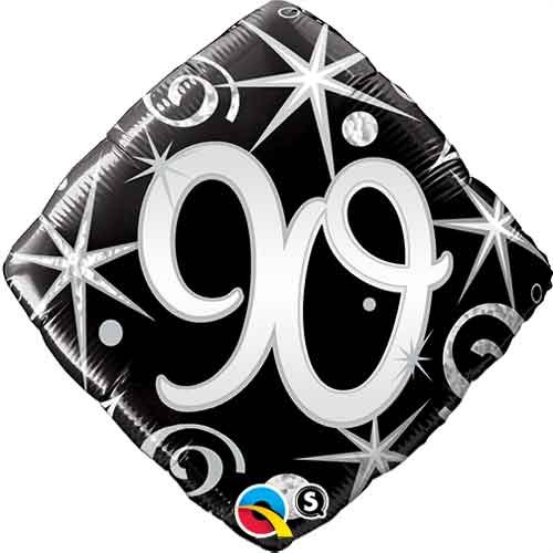 Milestone Year • Elegant Swirls 90 • Standard Size 18" Mylar Helium Balloon