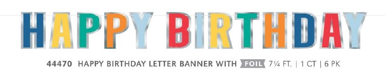 Banner Happy Birthday 7.25Ft