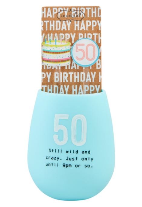 60th Birthday Silicone Wine Glass Set