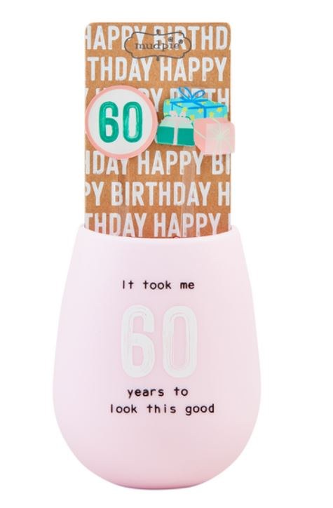 50th Birthday Silicone Wine Glass Set