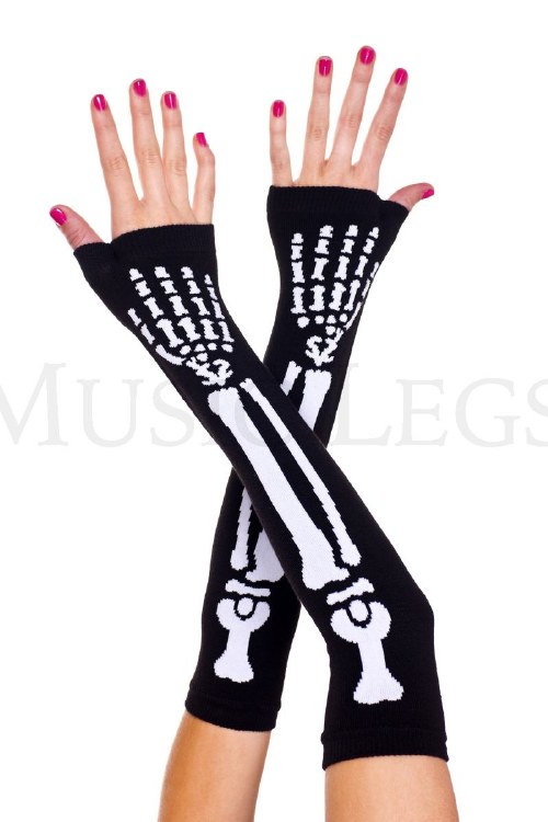 Arm Warmers Skeleton Black
