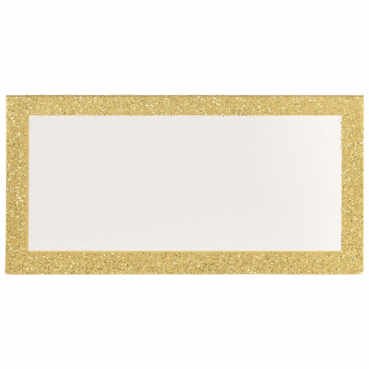 Place Cards Gold Glitter